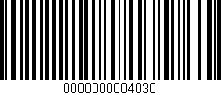 Código de barras (EAN, GTIN, SKU, ISBN): '0000000004030'