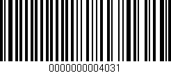 Código de barras (EAN, GTIN, SKU, ISBN): '0000000004031'