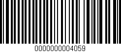 Código de barras (EAN, GTIN, SKU, ISBN): '0000000004059'