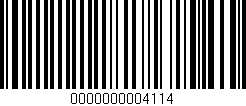 Código de barras (EAN, GTIN, SKU, ISBN): '0000000004114'