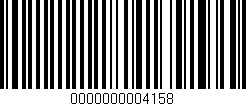 Código de barras (EAN, GTIN, SKU, ISBN): '0000000004158'