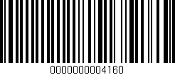 Código de barras (EAN, GTIN, SKU, ISBN): '0000000004160'