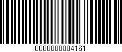 Código de barras (EAN, GTIN, SKU, ISBN): '0000000004161'