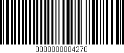 Código de barras (EAN, GTIN, SKU, ISBN): '0000000004270'