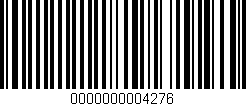 Código de barras (EAN, GTIN, SKU, ISBN): '0000000004276'