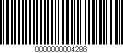 Código de barras (EAN, GTIN, SKU, ISBN): '0000000004286'
