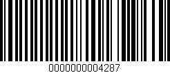 Código de barras (EAN, GTIN, SKU, ISBN): '0000000004287'