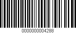 Código de barras (EAN, GTIN, SKU, ISBN): '0000000004288'