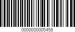 Código de barras (EAN, GTIN, SKU, ISBN): '0000000005456'