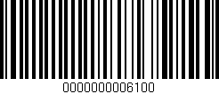 Código de barras (EAN, GTIN, SKU, ISBN): '0000000006100'