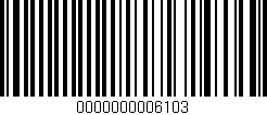 Código de barras (EAN, GTIN, SKU, ISBN): '0000000006103'