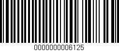 Código de barras (EAN, GTIN, SKU, ISBN): '0000000006125'