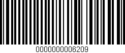 Código de barras (EAN, GTIN, SKU, ISBN): '0000000006209'