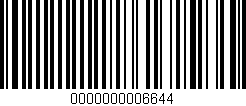 Código de barras (EAN, GTIN, SKU, ISBN): '0000000006644'