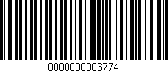 Código de barras (EAN, GTIN, SKU, ISBN): '0000000006774'
