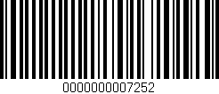 Código de barras (EAN, GTIN, SKU, ISBN): '0000000007252'