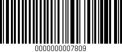Código de barras (EAN, GTIN, SKU, ISBN): '0000000007809'