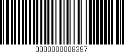 Código de barras (EAN, GTIN, SKU, ISBN): '0000000008397'