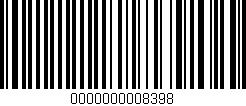 Código de barras (EAN, GTIN, SKU, ISBN): '0000000008398'