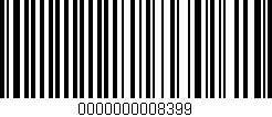 Código de barras (EAN, GTIN, SKU, ISBN): '0000000008399'