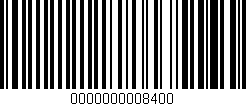 Código de barras (EAN, GTIN, SKU, ISBN): '0000000008400'