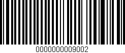 Código de barras (EAN, GTIN, SKU, ISBN): '0000000009002'