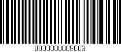 Código de barras (EAN, GTIN, SKU, ISBN): '0000000009003'