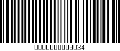 Código de barras (EAN, GTIN, SKU, ISBN): '0000000009034'