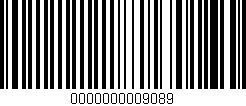 Código de barras (EAN, GTIN, SKU, ISBN): '0000000009089'