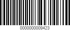 Código de barras (EAN, GTIN, SKU, ISBN): '0000000009423'