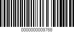 Código de barras (EAN, GTIN, SKU, ISBN): '0000000009768'