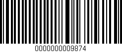 Código de barras (EAN, GTIN, SKU, ISBN): '0000000009874'