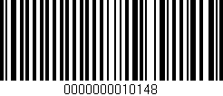 Código de barras (EAN, GTIN, SKU, ISBN): '0000000010148'