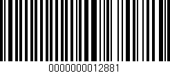 Código de barras (EAN, GTIN, SKU, ISBN): '0000000012881'