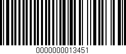 Código de barras (EAN, GTIN, SKU, ISBN): '0000000013451'