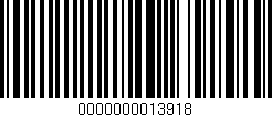 Código de barras (EAN, GTIN, SKU, ISBN): '0000000013918'