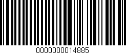 Código de barras (EAN, GTIN, SKU, ISBN): '0000000014885'