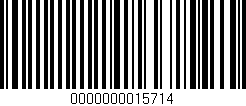 Código de barras (EAN, GTIN, SKU, ISBN): '0000000015714'