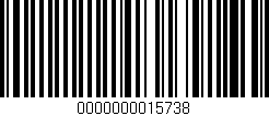 Código de barras (EAN, GTIN, SKU, ISBN): '0000000015738'