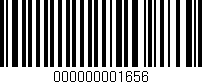 Código de barras (EAN, GTIN, SKU, ISBN): '000000001656'