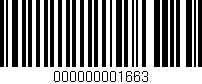 Código de barras (EAN, GTIN, SKU, ISBN): '000000001663'
