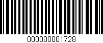 Código de barras (EAN, GTIN, SKU, ISBN): '000000001728'
