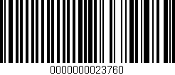 Código de barras (EAN, GTIN, SKU, ISBN): '0000000023760'