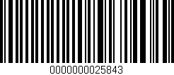 Código de barras (EAN, GTIN, SKU, ISBN): '0000000025843'