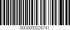 Código de barras (EAN, GTIN, SKU, ISBN): '0000000026741'