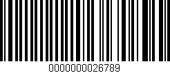 Código de barras (EAN, GTIN, SKU, ISBN): '0000000026789'