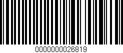 Código de barras (EAN, GTIN, SKU, ISBN): '0000000026819'