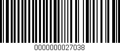 Código de barras (EAN, GTIN, SKU, ISBN): '0000000027038'