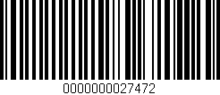 Código de barras (EAN, GTIN, SKU, ISBN): '0000000027472'