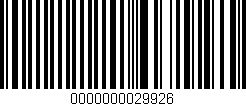 Código de barras (EAN, GTIN, SKU, ISBN): '0000000029926'